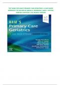 TEST BANK FOR HAM'S PRIMARY CARE GERIATRICS: A CASE-BASED APPROACH 7TH EDITION BY GREGG A. WARSHAW| JANE F. POTTER| VERIFIED CHAPTERS 1-54| NEWEST VERSION