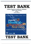 Test Bank For Phipp’s Medical-Surgical Nursing, Health and Illness Perspectives 8th Edition By Frances Monahan | All Chapters 1-66 |Complete Latest Guide.