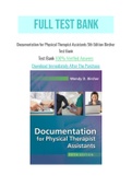 Documentation for Physical Therapist Assistants 5th Edition Bircher Test Bank