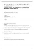 Navigating Tax Compliance: The Role of the IRS and Tax Authorities in 2023 Current Trends in Tax Compliance: IRS Guidelines and Regulations from 2023 Onward