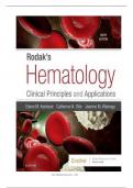 Test Bank Rodak’s Hematology 6th Edition Walenga Questions & Answers with rationales (Chapter 1-43) Latest Update 9780323530453 Newest Edition 2024