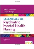 Essentials of Psychiatric Mental Health Nursing 7th Edition Townsend Morgan Test Bank |Complete Guide A+| Instant download.