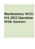 Biochemistry WGU C785 2022 Questions With Answers