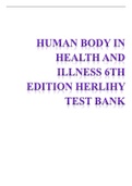 The Human Body in Health and Illness