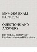 MNM2605  Exam pack 2024(Consumer Behaviour)