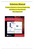 Computer Methods in Chemical Engineering 2nd Edition SOLUTION MANUAL by Nayef . All Chapters 1 to 9 Complete, Verified Edition: ISBN 9780367765255