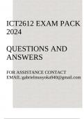 ICT2612 Exam pack 2024(Questions and answers)