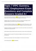 Topic 7 IFPC Gunnery, IFPC Employment Exam Questions and Complete Answers Graded A+