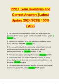 PPCT Exam Questions and Correct Answers | Latest Update 2024/2025 | 100% PASS