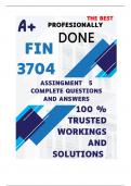 FIN3704 Assignment 5 (COMPLETE ANSWERS) Semester 2 2024 - DUE 15 October 2024