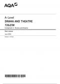 AQA  DRAMA AND THEATRE  7262-W  DRAMA AND THEATRE -Marking Scheme-June 2024