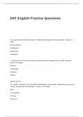 SAT English Practice Questions and Answers