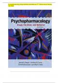 TEST BANK FOR PSYCHOPHARMACOLOGY: DRUGS, THE BRAIN AND BEHAVIOR 4TH EDITION BY MEYER, ALL CHAPTERS COVERED, GRADED A+