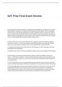 SAT Prep Final Exam Review Questions and Answers