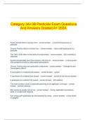   Category 3A+3B Pesticide Exam Questions And Answers Graded A+ 2024.