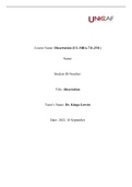 UU-MBA-711-ZM: Dissertation: Disaster management during COVID-19 pandemic:  Role of Community leadership in South Africa