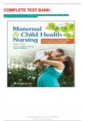 COMPLETE TEST BANK:  Maternal and Child Health Nursing: Care of the Childbearing and Childrearing Family 8th Edition by JoAnne Silbert-Flagg DNP CPNP latest Update.