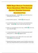 TEEX Rope Rescue Technician  Exam Questions With Revised  Correct Detailed Answers   Guaranteed Pass 