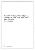 Test Bank for Microbiology The Human Experience 1st Edition By John W. Foster Zarrintaj Aliabadi Joan L. Slonczewski complete chapters 