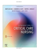 Introduction to Critical Care Nursing 8th Edition Sole Klein Moseley Test Bank  |Complete Guide A+| Instant download .