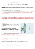 Student Exploration Photoelectric Effect Gizmos