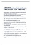 CIS 105 Midterm Questions And Actual Correct Answers Latest Exams 2024.