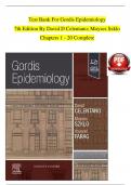   Test Bank For Gordis Epidemiology 7th Edition By David D Celentano; Moyses Szklo Chapters 1 - 20 Complete 