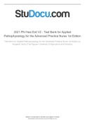 2021 PN Hesi Exit V2 - Test Bank for Applied Pathophysiology for the Advanced Practice Nurse 1st Edition