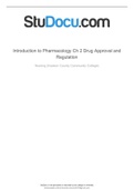 Introduction to Pharmacology Ch 2 Drug Approval and Regulation
