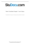 Pahrm Test Bank Chapter 11 and 12docx