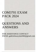 COM3701 Exam pack 2024(Marketing Communication)