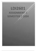 LDI2601 ASSIGNMENT 2 SEMESTER 2 2024 SEMESTER 2 2024