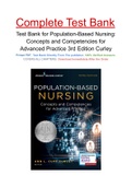 Test Bank for Population-Based Nursing: Concepts and Competencies for Advanced Practice 3rd Edition Curley