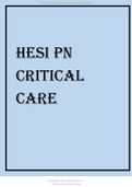 Exam (elaborations) HESI PN CRITICAL CARE 2021.