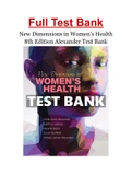 New Dimensions in Women's Health 8th Edition Alexander Test Bank