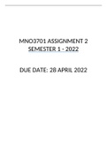 MNO3701 ASSIGNMENT 2 SEMESTER 1 - 2022