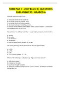 NDBE Part II - 2009 Exam B| QUESTIONS AND ANSWERS| GRADED A