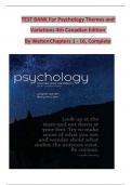 TEST BANK For Psychology Themes and  Variations 4th Canadian Edition  By WeitenChapters 1 - 16, Complete