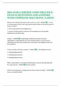 IIBA-ECBA CERTIFICATION PRACTICE EXAM #2 QUESTIONS AND ANSWERS WITH COMPLETE SOLUTIONS | LATEST