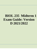 BIOL 235 Midterm 1 Exam Guide 2022