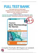 TEST BANK For Clayton’s Basic Pharmacology for Nurses 19th Edition Michelle Willihnganz, All Chapters 1 - 48, Complete Newest Version