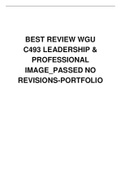 BEST REVIEW WGU C493 LEADERSHIP & PROFESSIONAL IMAGE_PASSED NO REVISIONS-PORTFOLIO 2022