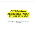 C170 Database Applications TASK 1 2022 BEST GUIDE 