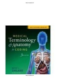 Medical Terminology and Anatomy for Coding 3rd Edition Shiland Test Bank |Complete Guide A+|Instant download .