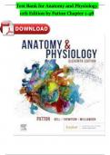 Test Bank For Anatomy and Physiology 11th Edition By Patton Chapter 1-48 Complete Questions And Answers A+ ISBN:9780323775717 Newest Edition 2024 Instant Pdf Download