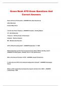 Green Book ATO Exam Questions And Correct Answers