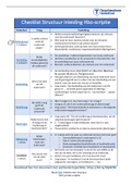 Scriptie HBO - Checklist & Structuur Inleidingshoofdstuk (TMH)