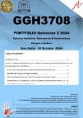 GGH3708 PORTFOLIO (COMPLETE ANSWERS) Semester 2 2024 - DUE 18 October 2024