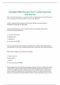 Eat Right PREP Practice Test 5 Verified Questions And Answers