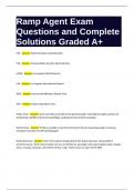 Ramp Agent Exam Questions and Complete Solutions Graded A+